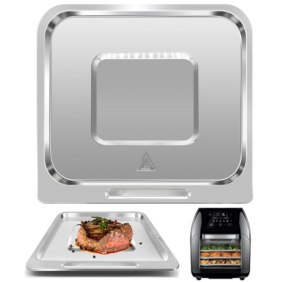 Air Fryer Cooking Tray for CHEFMAN XL 10L Multifunctional Digital air fryer, 9.4*8.8'' Food Grade Nonstick Air Fryer Replacement Parts Rack Grill Pan Crisper Plate, Dishwasher Safe
