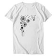 thumbnail image 1 of Birdeem T-Shirt Blouse à Manches Courtes à Col Rond Imprimé pour Femmes Grande Taille, 1 of 5