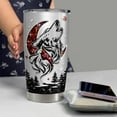 thumbnail image 5 of Personalized Wolf Tumbler with Customize Name Jewelry Drawing 20oz Tumbler with Lid Gift for Woman Man Friend Wolf Lovers, 5 of 6