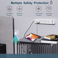 thumbnail image 5 of Surge Protector Power Strip with 5 AC Outlets 3 USB Ports 3.3 ft Extension Cords ETL Listed, White, 5 of 7