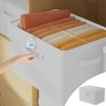 thumbnail image 2 of Cinvoph Foldable Cloth Storage Cubes with Lock Space-Saving Closet Drawer Organizer Foldable Containers for Clothes Underwear Socks, Dresser Storage Baskets Ideal for Home Closets 13"x9"x7", 2 of 6