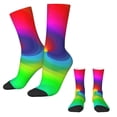 thumbnail image 2 of Swirl Art Socks Colorful Tie Dye Leisure Stockings Winter Anti Skid Women Men Socks High, 2 of 7
