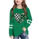 thumbnail image 1 of Blusas y camisas de manga larga con cuello redondo, moda del Día de San Patricio, blusa informal con estampado bonito de manga larga para niños y niñas., 1 of 5