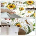 thumbnail image 6 of Sunflower Round Fitted Tablecloth with Elastic Edge,Water&Stain-Resistant Picnic Spring Summer Yellow Floral Table Cover for 36"-40" Found Tables Sun Flower Table Cloth for Dinner,Outdoor,Patio, 6 of 6