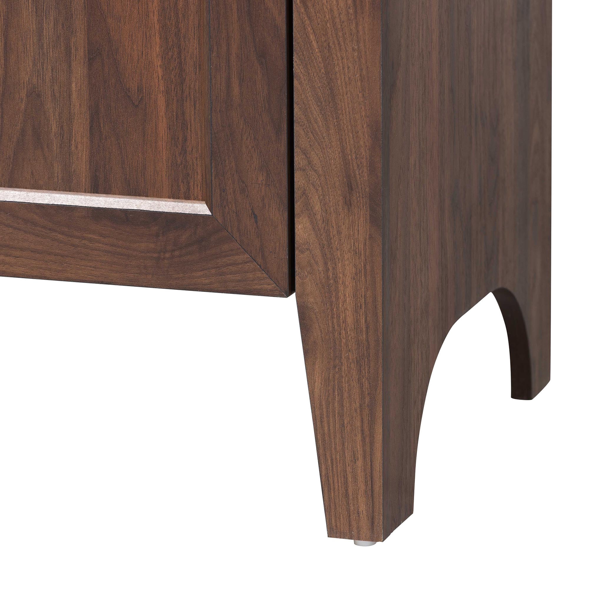 Baxton Studio Hayes Mid-Century Storage Cabinet, Walnut Brown