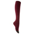 thumbnail image 2 of Lovely Annie Big Girl's 4 Pairs Pack Knee-High Cotton Boot Socks H158212 Size L/XL(Wine), 2 of 2