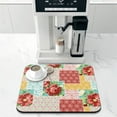 thumbnail image 3 of Coffee Bar Mat Accessories for Countertop Pioneer Flower Absorbent Hide Stain Rubber Backed Dish Drying Mats for Kitchen Counter Draining Pad Decor Gift Fit Under Coffee Maker (16x18in), 3 of 5