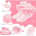 thumbnail image 2 of 1Pairs Ruffle Socks for Girls Toddler - Lace Polka Dot Frilly Dress Ankle Socks for Kids and Babies, 2 of 7