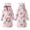 Pink, variant on LYMAYTER Kids Hooded Robe Girls Flannel Bathrobe Pajamas Cute Cartoon print Mid Length Bathrobe for 1-7Y Toddler