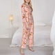 thumbnail image 3 of Fotbe Pink Cockatoo Birds Conjunto de Pijama de Manga Larga para Mujer con Estampado, Ropa de Dormir de 2 Piezas, Conjunto de Casa Suave y Cómodo con Bolsillos-Large, 3 of 7