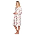 thumbnail image 3 of Casual Nights Women's Long Sleeve Floral Flannel Nightgown, Size L, 100% Cotton, 3 of 5