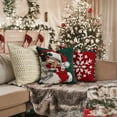thumbnail image 7 of Fennco Styles Loop Tufted Snowflake Christmas Filled Throw Pillow – 17" X 17" Festive Red Cushion Cover for Winter Holiday Décor, Sofa, Couch, or Bed, 7 of 7