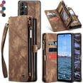 thumbnail image 1 of Funda Billetera para Samsung Galaxy A54, Funda de Cuero con Cremallera en Folio, Billetera con Correa para Tarjetero, Muñequera, Funda Trasera Protectora Magnética Desmontable, 1 of 6