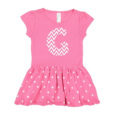 

Inktastic Cute Pink Chevron Initial G Gift Baby Girl Dress