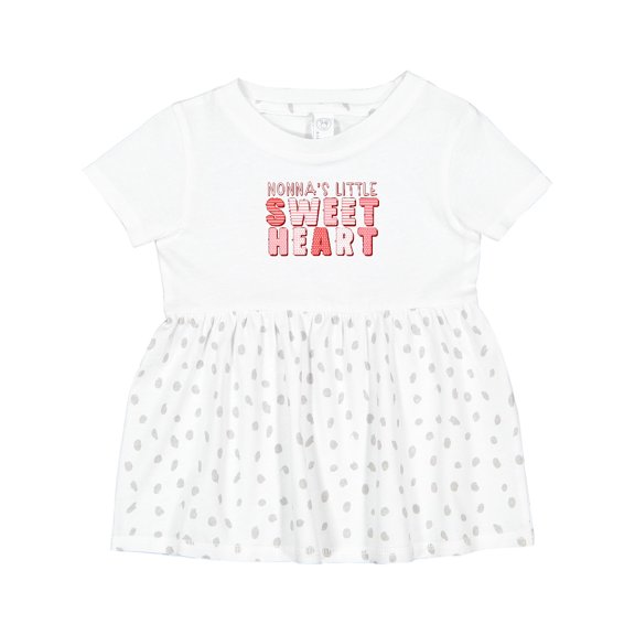 Inktastic Nonna's Little Sweet Heart Girls Baby Dress