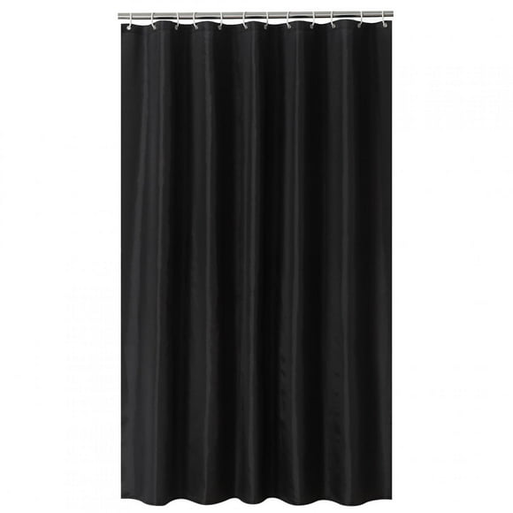 Baverta Rideau de Douche - Rideau de Bain Rideau de Douche imperméable Rideau de Salle de Bain avec Crochets Suspendus Noir(180 * 180CM)