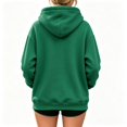 thumbnail image 5 of Unisex Pet Pouch Hoodie Long Sleeve Drawstring Oversized Sweatshirt with Pet Holding Pocket Cartoon Animal Print Pattern Hooded Pullover Warm Holiday Apparel for Pet Parents Green XXXL, 5 of 7