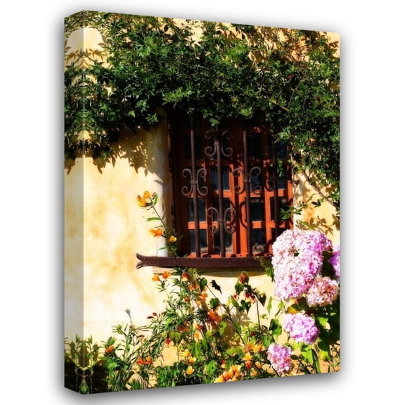 Alan Hausenflock 13x18 Gallery Wrapped Canvas Wall Art Titled - Mission Window