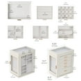 thumbnail image 5 of Casegrace 360° Rotating 6-Tier Huge Jewelry Organizer Box with 5 Drawers, 2-Side Clear Window Necklace Display Holder, Decorative Jewellery Storage Case for Earrings, Rings, Bracelets, Watches, 5 of 10