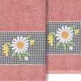 thumbnail image 3 of Linum Home Textiles 2 Pieces Texture/Embroidery Cotton Hand Towel, 30" x 16", Pink, 3 of 3