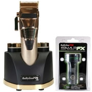 BaBylissPRO SnapFX Cordless Clipper Dual Lithium Battery System Gold + High Capacity Battery