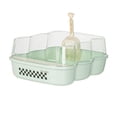 thumbnail image 3 of Runquan Cat Litter Box with High Side Durable Semi Enclosed Litter Box for Small Pet Green, 3 of 8
