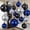 Black Blue Silver, variant on Purple Silver Round Foil Balloons, 16PCS Different Sizes 4D Metallic Balloon Large Sphere Mirror Ball Balloons for Prom Graduation New Year Birthday Party Ceiling Decorations Supplies