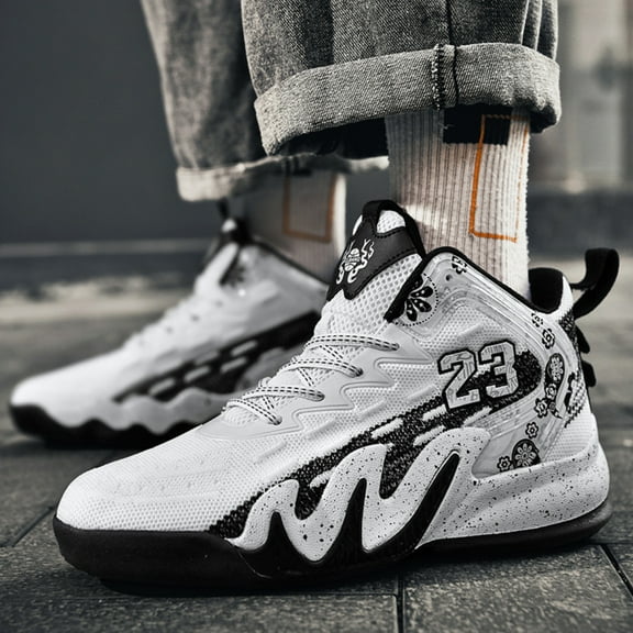 ChiVerve High Top Mens Basketball Shoes Streetball Master Breathable Outdoor Sneakers Cushioning Shoes for Fitness Basketball Shoes for Boys