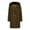 Coffee, variant on Clearance Sale Dagegui Men's Double Breasted Overcoat Winter Fleece Collared Long Trench Coat Solid Color Business Pea Jacket with Pocket Dark Gray 2XL