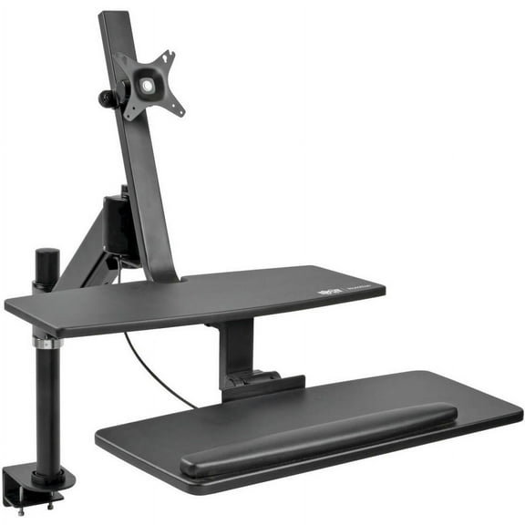Eaton Tripp Lite Series WorkWise Height-Adjustable Sit-Stand Workstation, Single-Monitor, Clamp-on - 33.70" Height x 23.60" Width x 49.50" Depth - Assembly Required - Black