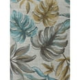 thumbnail image 4 of Contemporary Style Leaf Designed Set of 2 Throw Pillows, Blue - Saltoro Sherpi, 4 of 5