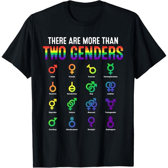 LGBT Gender Chart Funny There Are More Than Two Genders T-Shirt
