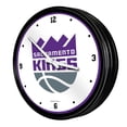 thumbnail image 2 of Sacramento Kings 18.75" Retro Lighted Wall Clock, 2 of 5