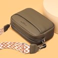 thumbnail image 3 of Bolsa De Hombro Bolso bandolera pequeño y cuadrado para mujer, de piel auténtica, con correa ancha para mujer (caqui) Ehuebsd Para Estrenar, 3 of 8