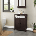 thumbnail image 2 of Alden Design Bathroom Storage Cabinet w/Adjustable Shelf, Espresso, 2 of 10