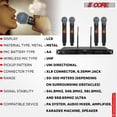 thumbnail image 4 of 5 CORE Wireless Microphone System 4 Channel Dynamic Karaoke Professional UHF Singing Mic Handheld Cordless Microfonos Inalambricos - WM UHF 04-HM, 4 of 9