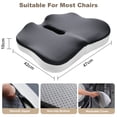 thumbnail image 4 of Memory Foam Seat Cushion - Ergonomic Office Chair Cushion with Anti-Slip Base for Sciatica, Tailbone & Hip Pain Relief, Breathable and Ideal for Office, Car, Gaming Chairs and Wheelchairs, 4 of 7