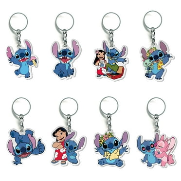 Birgaty 8Pack Stitch Acrylic Keychains Stitch Acrylic Keyrings Stitch Party Keychains for Keys Funny Stitch Gift Party Favors for Child