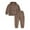 Khaki, variant on Kiplyki New Arrivals Set for Baby Winter Boys Girls Cargo Long Sleeve Hooded Sweater Pockets Tops And Pants Two-piece Casual Sports Set