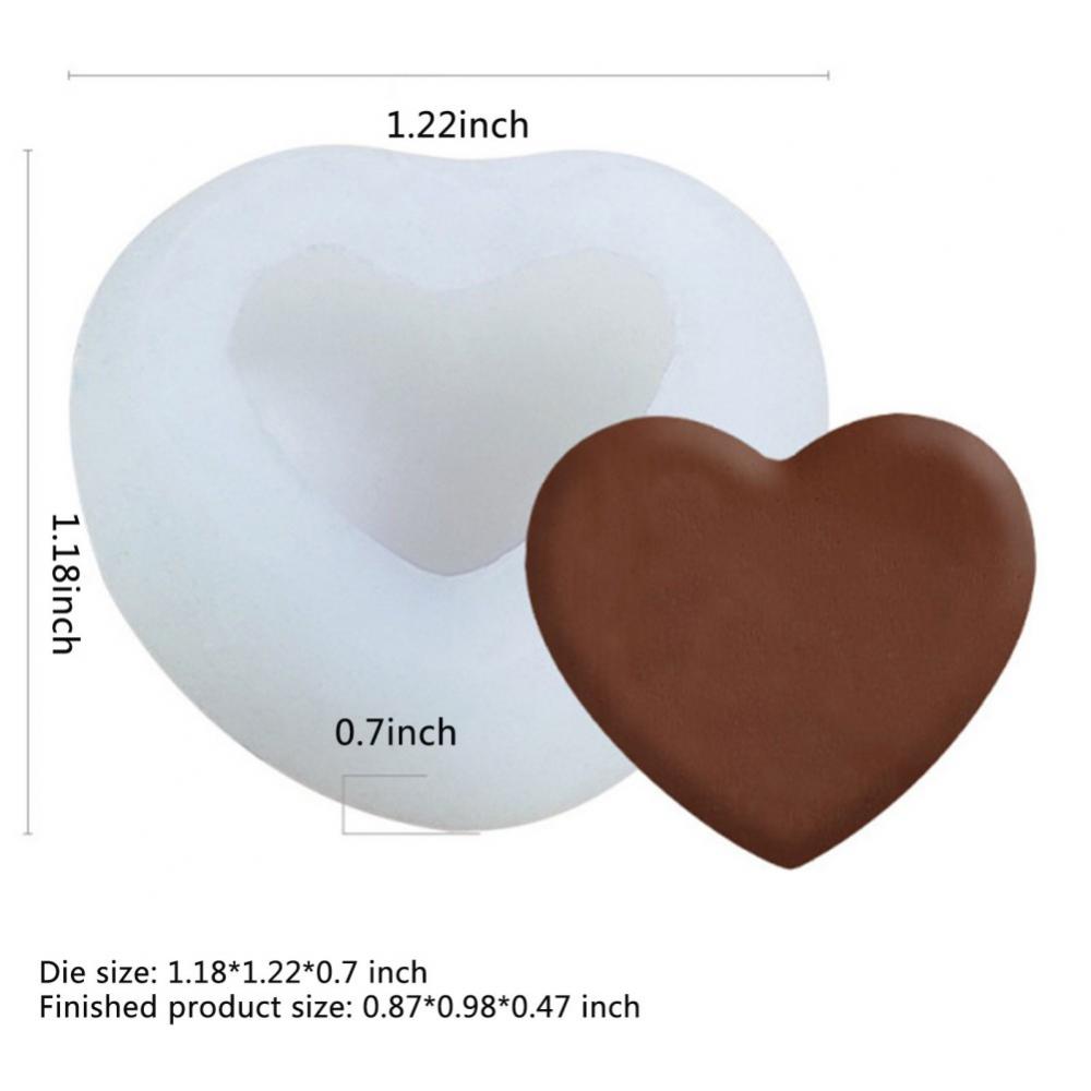 1 inch Heart Silicone Molds for Baking - Chocolate Molds Shapes Non-stick  Heart Shaped Cake Pan 3D Mold Silicone Chocolate Cookie Muffin Baking Tool  