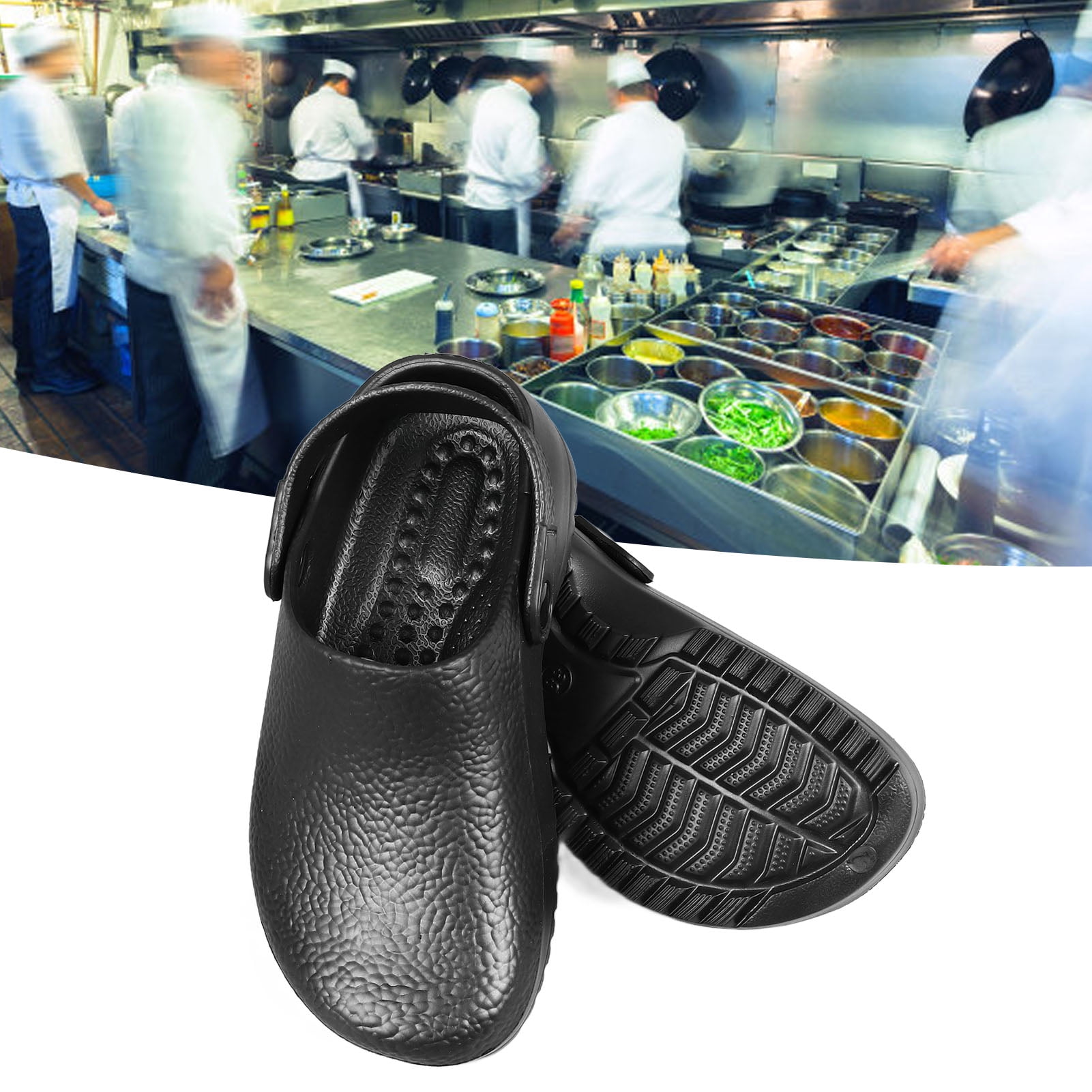 Slip-resistant Dress Men's Non Slip Resistant Backless Chef Shoes