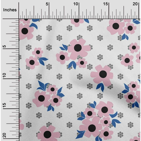 oneOone Velvet Light Pink Fabric Floral & Geometric Sewing Fabric By The Yard Printed Diy Clothing Sewing Supplies 58 Inch Wide