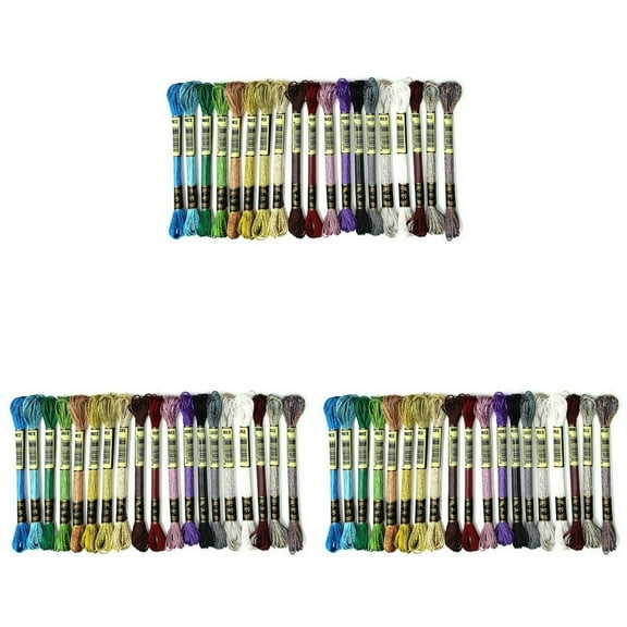 57Pcs Metallic Embroidery Skein Threads Multi-Color Embroidery Floss Glitter Embroidery Thread - Thread