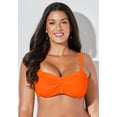 thumbnail image 4 of Swimsuits for All Women's Valentine Ruched Bandeau Bikini Top, 4 of 6