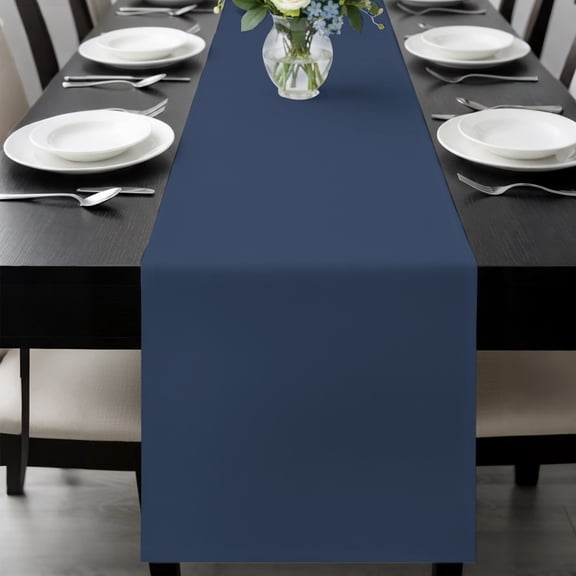 Dark Blue Table Runner 72 Inches Long, Dining Table Runners Dresser Scarves, Modern Farmhouse Solid Color Kitchen Coffee Tablerunner for Tabletop Party Birthday Holiday Wedding Baby Shower 18"x72"