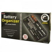 battery organizer with power tester