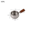 thumbnail image 3 of Stainless Steel Mini Sauce Pan Milk Pot Gravy Hot Oil Pan With Wooden Handle, 3 of 9