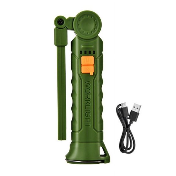 Necvior USB Rechargeable LED Work Lamp Light Torch with Adjustable Brightness Setting