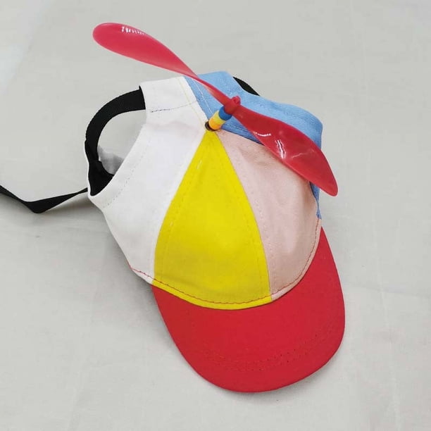 Gorra de béisbol a juego con el color del sombrero para perro o gato, tocado de osito de peluche, gorro con lengua de pato y libélula de bambú