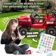 thumbnail image 3 of 24V 2 Seater Ride on Car for Kids, Electric Truck with Remote Control, 20.28" Wide Seat, Powerful 2x200W Motor, Bluetooth, MP3, Two Seat Belts, Lights, Electric Car for Boys and Girls (Red), 3 of 8